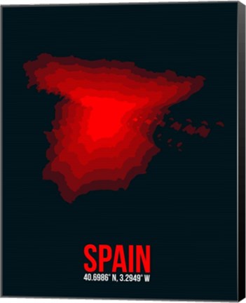 Framed Spain Radiant Map 1 Print