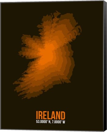 Framed Ireland Radiant Map 3 Print