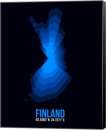 Framed Finland Radiant Map 1 Print