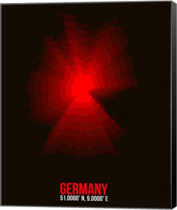 Framed Germany Radiant Map 3 Print