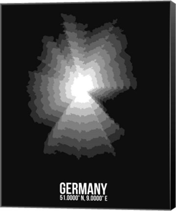 Framed Germany Radiant Map 4 Print