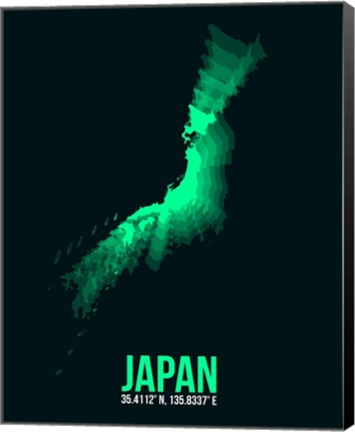 Framed Japan Radiant Map 2 Print