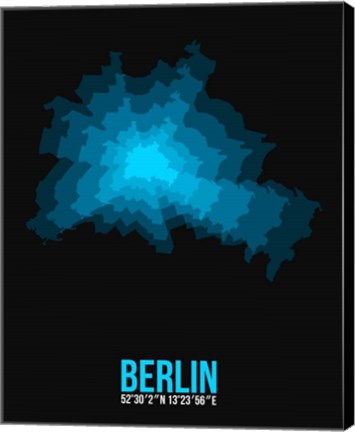 Framed Berlin Radiant Map 1 Print