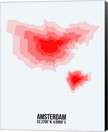 Framed Amsterdam Radiant Map 1 Print