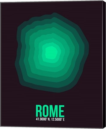 Framed Rome Radiant Map 3 Print