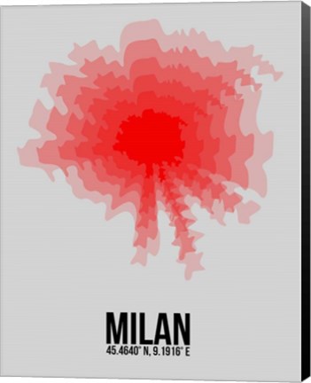 Framed Milan Radiant Map 1 Print