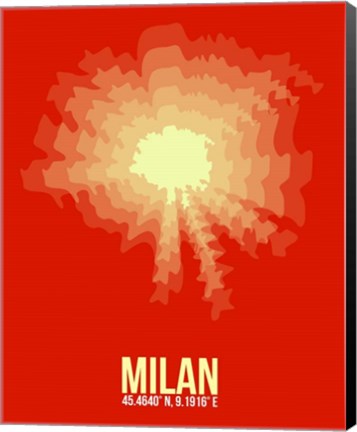 Framed Milan Radiant Map 2 Print