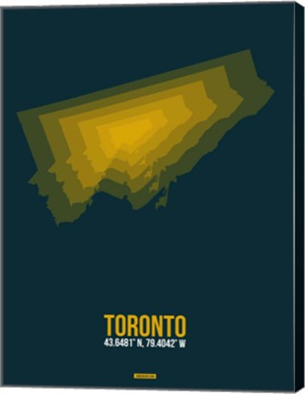 Framed Toronto Radiant Map 3 Print