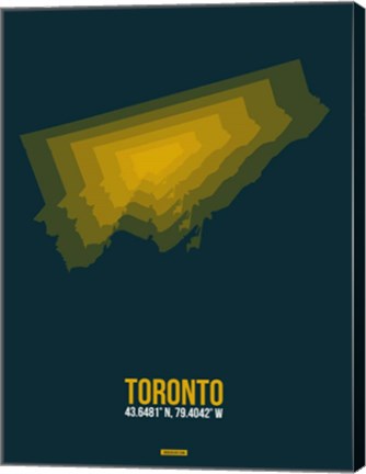 Framed Toronto Radiant Map 3 Print