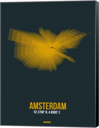 Framed Amsterdam Radiant Map 3 Print