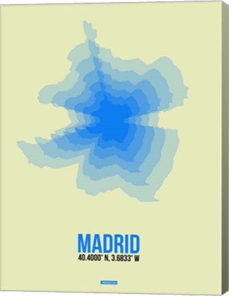 Framed Madrid Radiant Map 1 Print