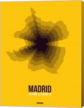 Framed Madrid Radiant Map 3 Print