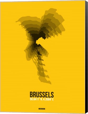 Framed Brussels Radiant Map 4 Print