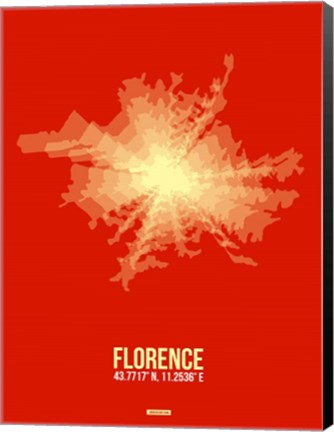 Framed Florence Radiant Map 1 Print