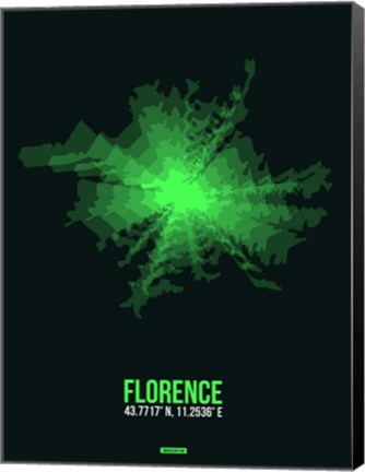 Framed Florence Radiant Map 3 Print