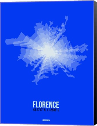 Framed Florence Radiant Map 4 Print