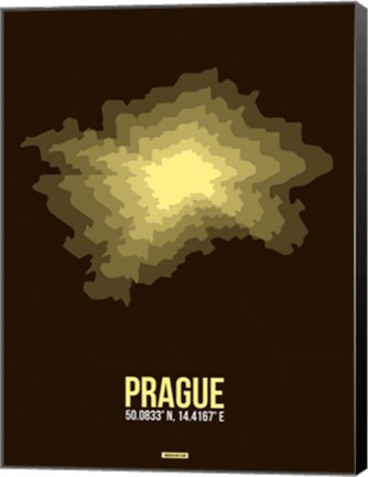 Framed Prague Radiant Map 1 Print