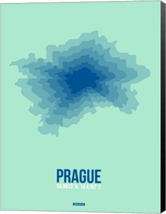 Framed Prague Radiant Map 4 Print