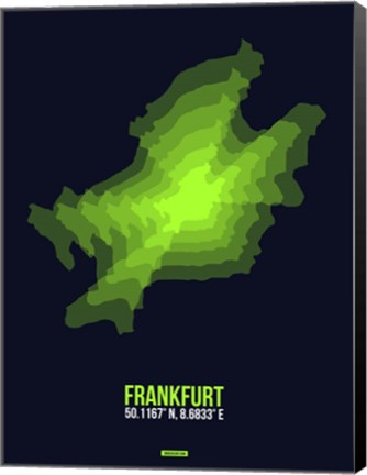 Framed Frankfurt Radiant Map 2 Print