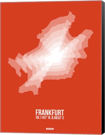 Framed Frankfurt Radiant Map 3 Print