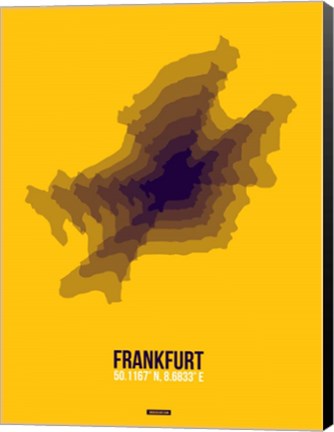 Framed Frankfurt Radiant Map 4 Print