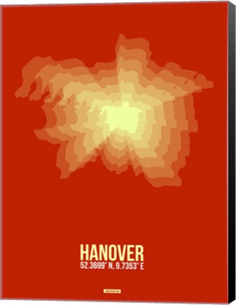 Framed Hanover Radiant Map 3 Print