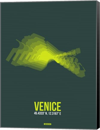 Framed Venice Radiant Map 1 Print