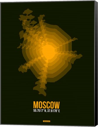 Framed Moscow Radiant Map 2 Print