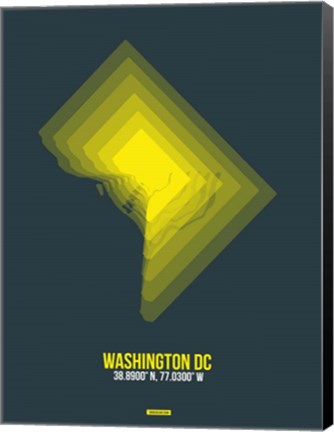 Framed Washington DC Radiant Map 4 Print