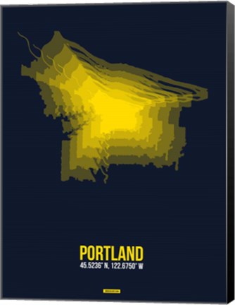 Framed Portland Radiant Map 4 Print