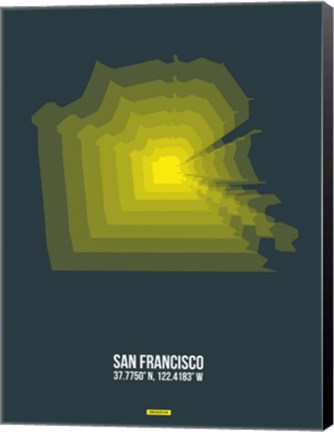 Framed San Francisco Radiant Map 1 Print