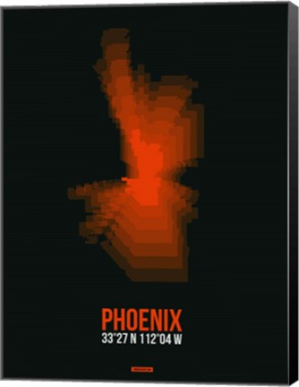 Framed Phoenix Radiant Map 1 Print