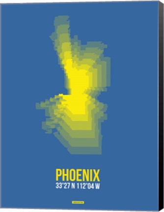 Framed Phoenix Radiant Map 2 Print