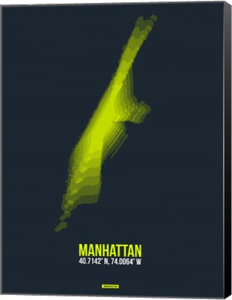 Framed Manhattan Radiant Map 1 Print