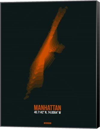 Framed Manhattan Radiant Map 4 Print