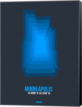 Framed Minneapolis Radiant Map 2 Print