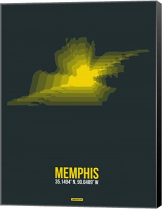 Framed Memphis Radiant Map 1 Print