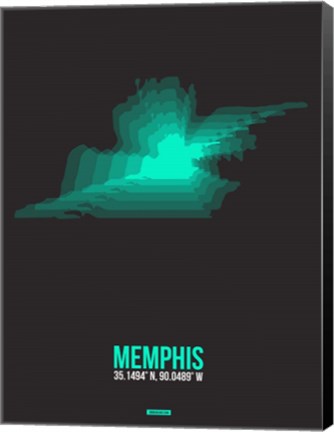 Framed Memphis Radiant Map 2 Print