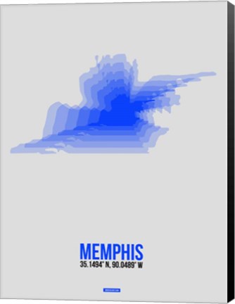 Framed Memphis Radiant Map 3 Print