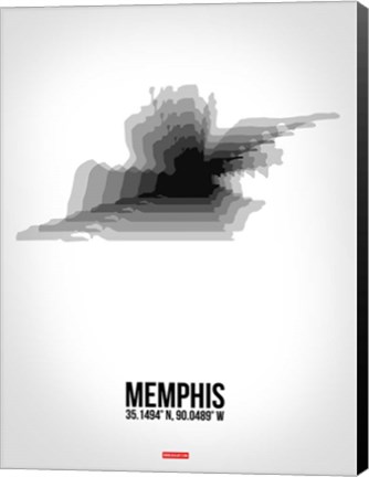 Framed Memphis Radiant Map 5 Print