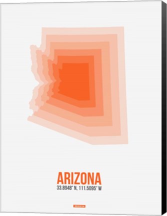 Framed Arizona Radiant Map 1A Print