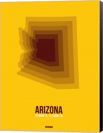 Framed Arizona Radiant Map 3A Print