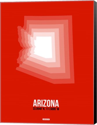 Framed Arizona Radiant Map 4A Print