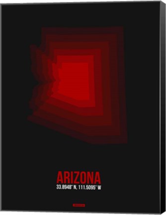 Framed Arizona Radiant Map 7 Print