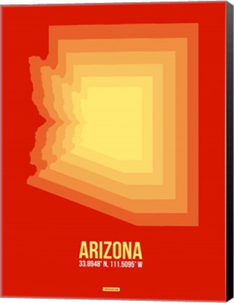 Framed Arizona Radiant Map 3B Print