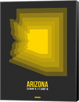 Framed Arizona Radiant Map 6B Print