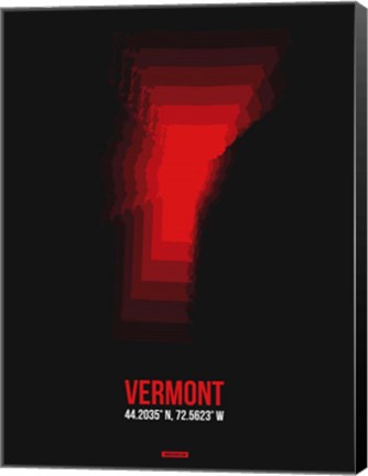 Framed Vermont Radiant Map 4 Print
