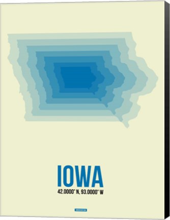 Framed Iowa Radiant Map 1 Print