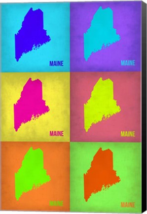 Framed Main Pop Art Map 1 Print