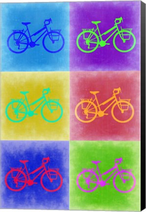 Framed Vintage Bicycle Pop Art 2 Print